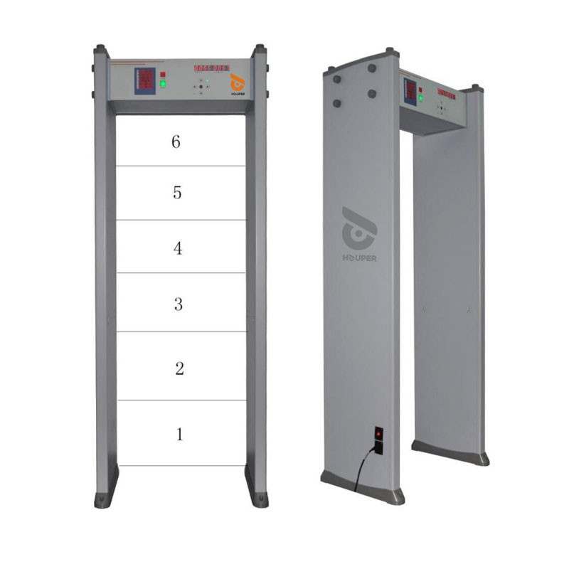 6 zona HOU-WM6002 metal aşkarlama təhlükəsizlik qapısı