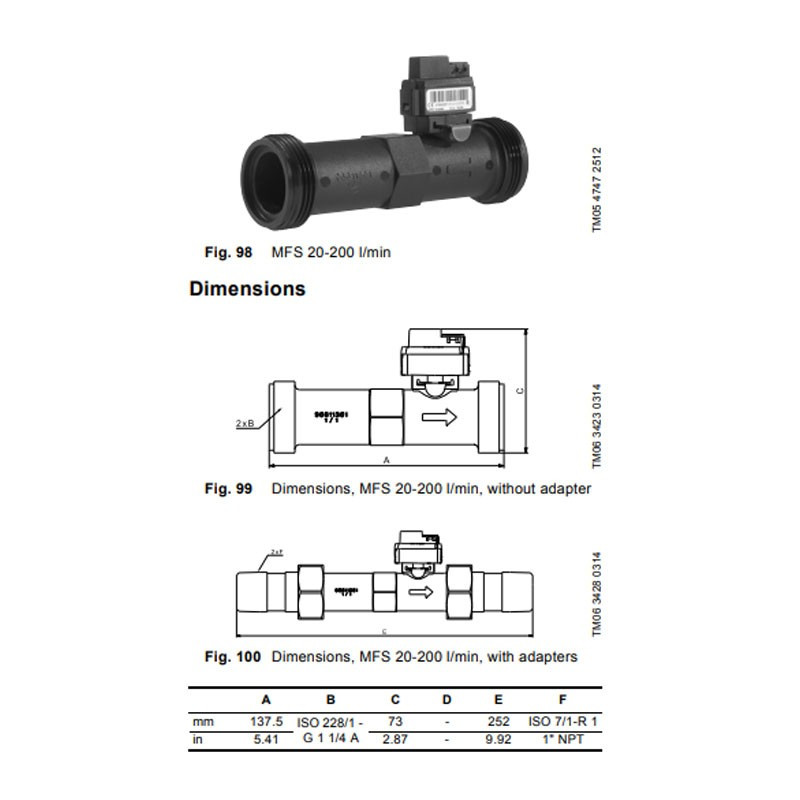 Debimetr MFS 20-200 l/dəq