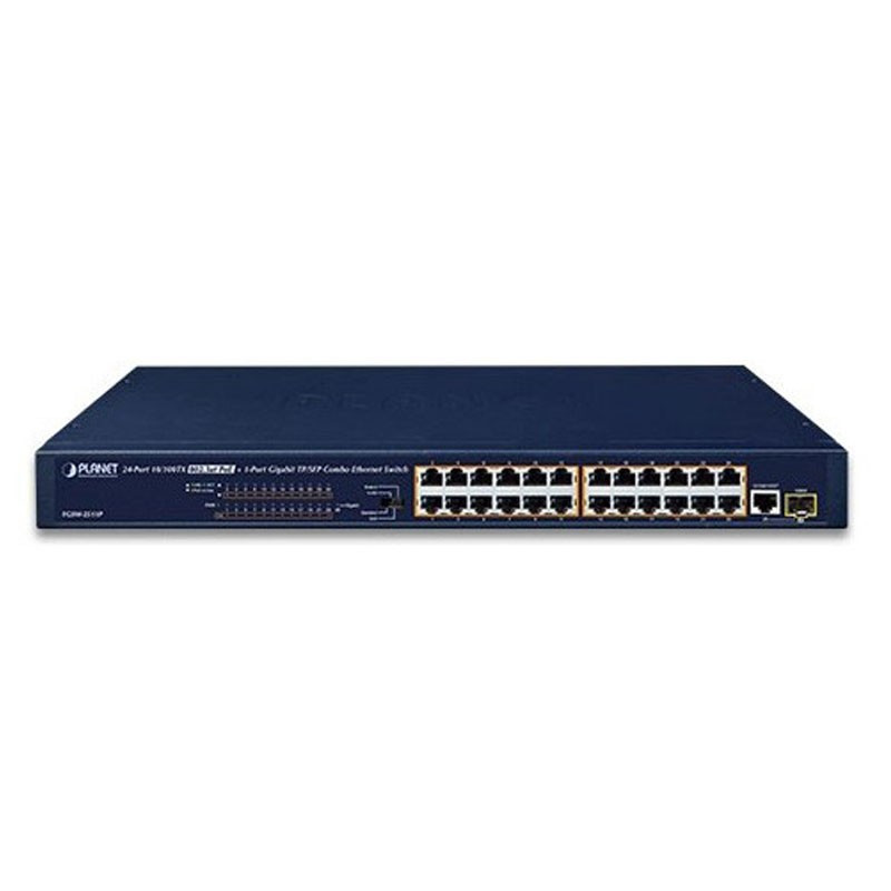 سوئیچ صنعتی Planet FGSW-2511Pبا 24 پورت +10/100POE و 1 پورت گیگ