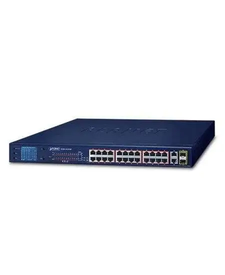 مفتاح Planet FGSW-2622VHP مع 24 منفذ +10/100POE و2 Gig