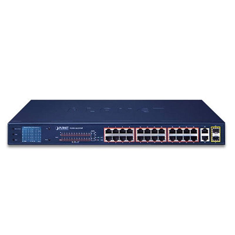 24X10/100 və 2XGE ilə Planet FGSW-2622VHP olunan açar