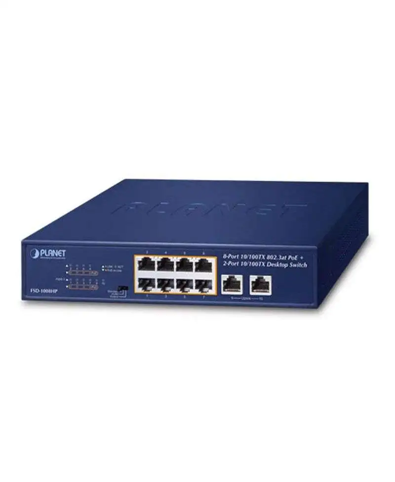 Planet FSD-1008HP Managed Switch with 8X10/100 and 2X10/100