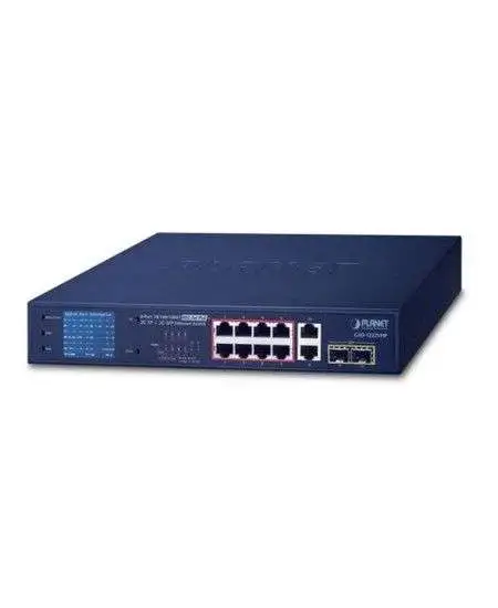 Planet GSD-1222VHP Industrial Managed Switch with 8XGE and 2XGE and 2XGE SFP