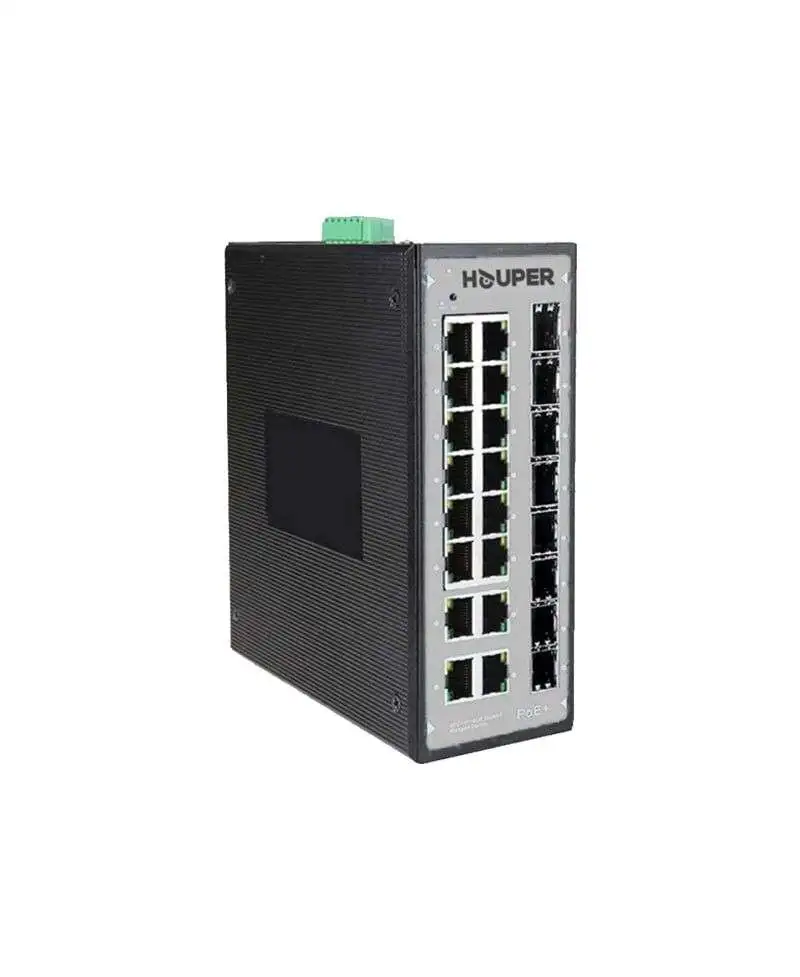 HOP3412S1324-8TP 16GE PoE + 8GE SFP fiber portları ilə idarə olunan sənaye açarı