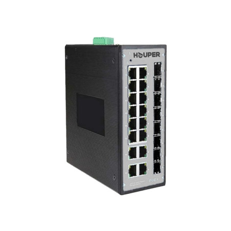 HOP3412S1324-8TP managed industrial switch with 16GE PoE + 8GE SFP fiber ports