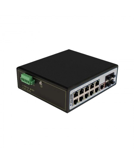 HOP3412S1314-4TP managed industrial PoE switch with 10 GE, 4GE SFP ports
