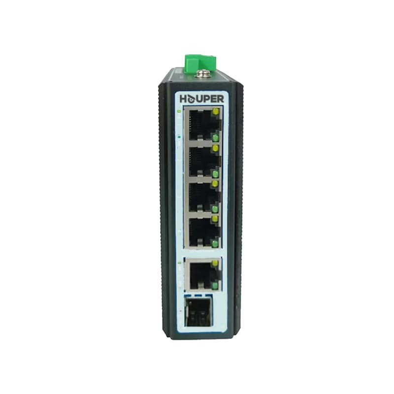 5GE, 1GE SFP fiber portları ilə HOP3412S136-1TP sənaye PoE açarı
