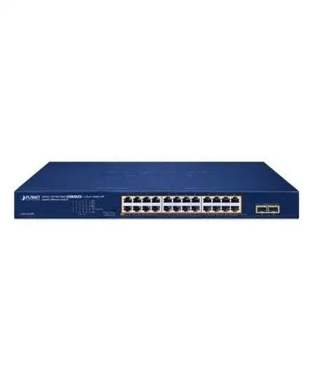 سوئیچ Planet GSW-2620HPبا 24 پورت +GE POE و 2 پورت GE SFP