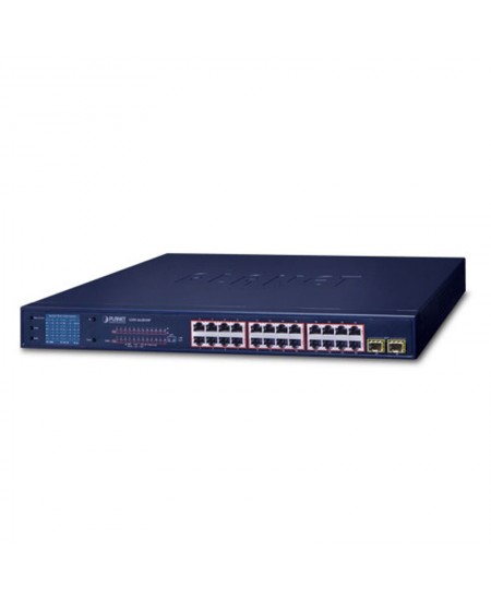 Planet GSW-2620VHP Managed Switch with 24XGE and 2XGE SFP