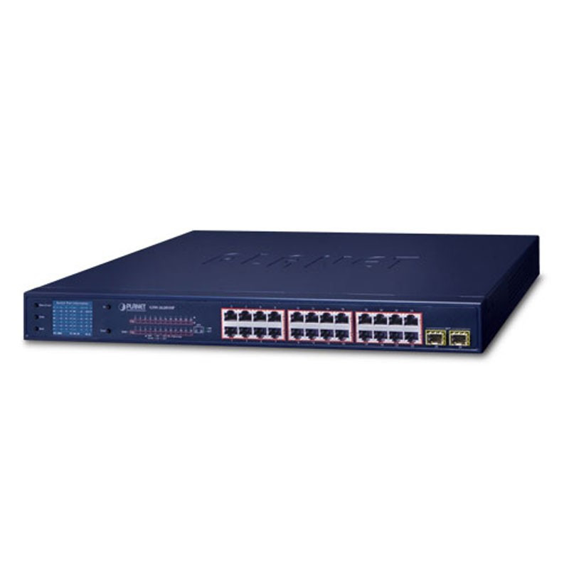 مفتاح Planet GSW-2620VHP مع 24 منفذ +GE POE و2 GE SFP