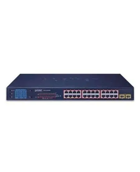 مفتاح Planet GSW-2620VHP مع 24 منفذ +GE POE و2 GE SFP