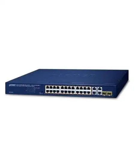 مفتاح Planet GSW-2824P مع 24 منفذ +GE POE و4 GE و2 GE SFP