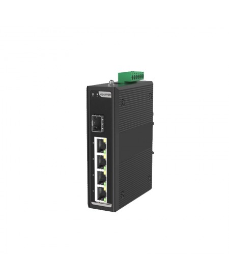 Unmanaged Industrial switch HOP3412S125-lTP with 4XGE and 1XGE SFP