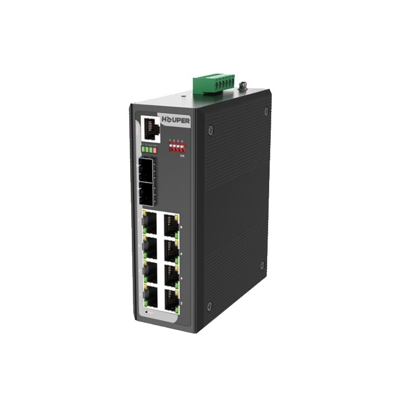 8XGE və 2XGE SFP ilə Houper's Smart Industrial Ethernet Switch HOP3412S1210-2TN