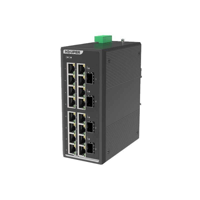 6XGE POE və 4XGE SFP ilə HOP3412S1220-4TP sənaye idarə olunan açar