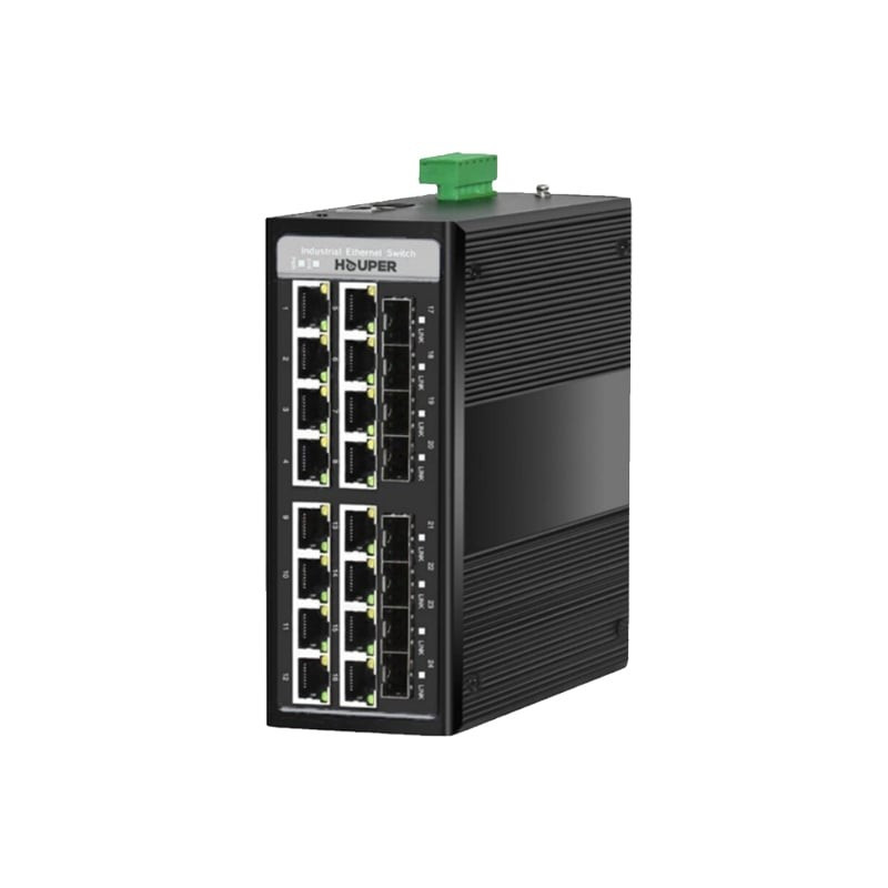 16XGE POE və 8XGE SFP Ethernet ötürücülü sənaye açarı ilə HOP3412S1224-8TP