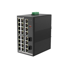 محول HOP3412S1226-2TX الصناعي غيرالمدار لهوبر مع 24 جيجابت إيثرنت ومنفذي SFP من الألياف الضوئية