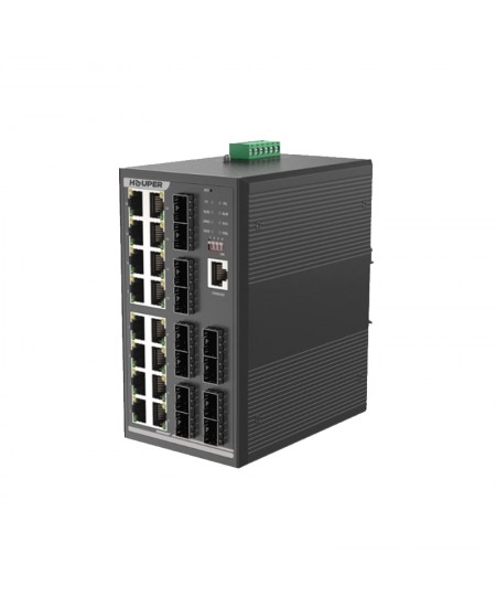 HOP3412S1228-12TP L2+ Managed Industrial Switch with 16XGE and 12XGE SFP