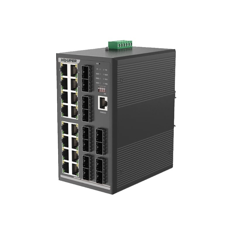 HOP3412S1228-12TP L2+ 16XGE və 12XGE SFP ilə idarə olunan sənaye açarı