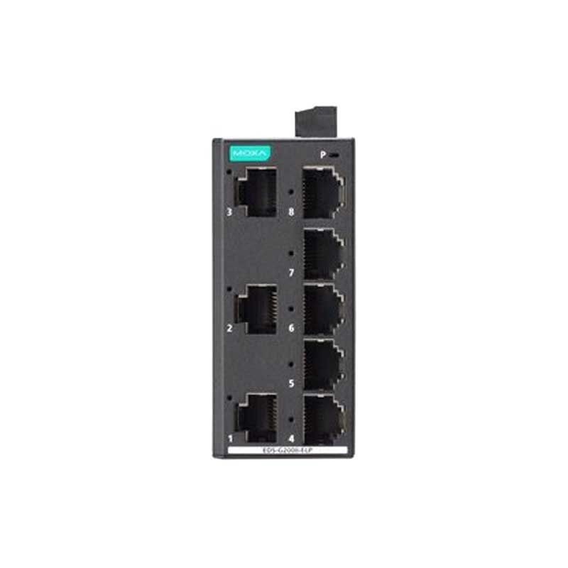 Səkkiz Gigabit portlu MOXA EDS-G2008-ELP sənaye açarları