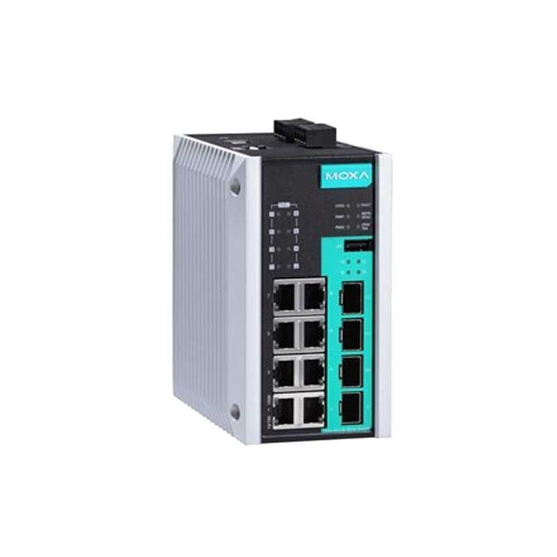 12G-port və 4 SFP ilə MOXA EDS-G512E Ethernet açarları