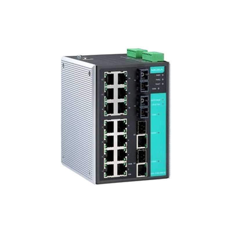 MOXA EDS-518A 2 Gigabit SFP və 16 Fast Ethernet ilə idarə olunan açarlar