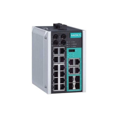 4 kombo Gigabit və 14 sürətli portlu MOXA EDS-518E Ethernet açarı