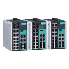 4 kombo Gigabit və 14 sürətli portlu MOXA EDS-518E Ethernet açarı