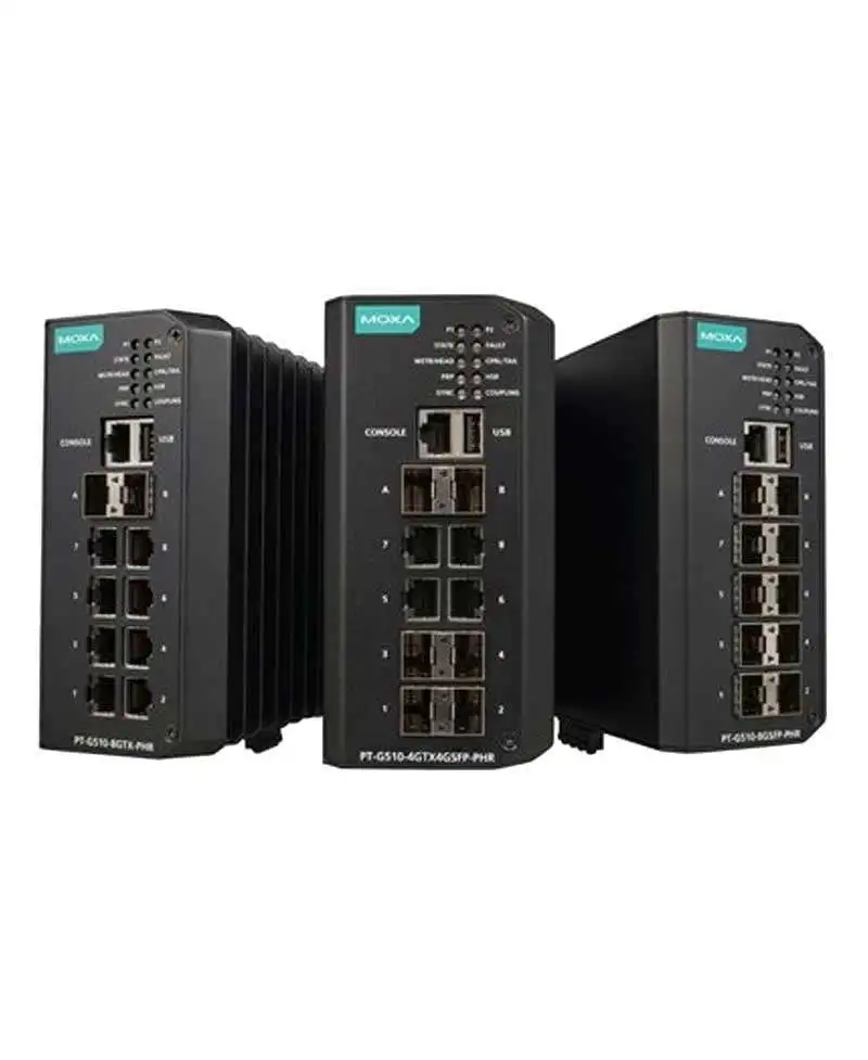 PT-G510 10-port Layer 2 Gigabit PRP/HSR idarə olunan açarları