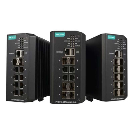PT-G510 10-port Layer 2 Gigabit PRP/HSR idarə olunan açarları