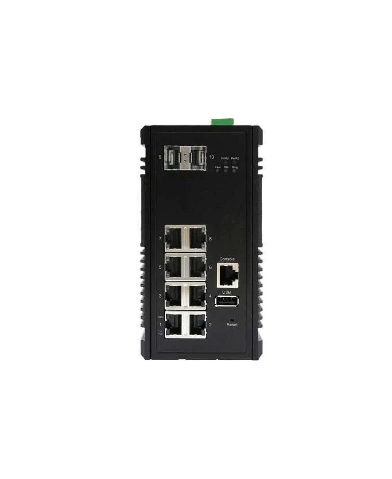 سوئیچ صنعتی MS-0802X-T کونتن با 8 پورت گیگ و 2 آپلینک SFP لایه 2