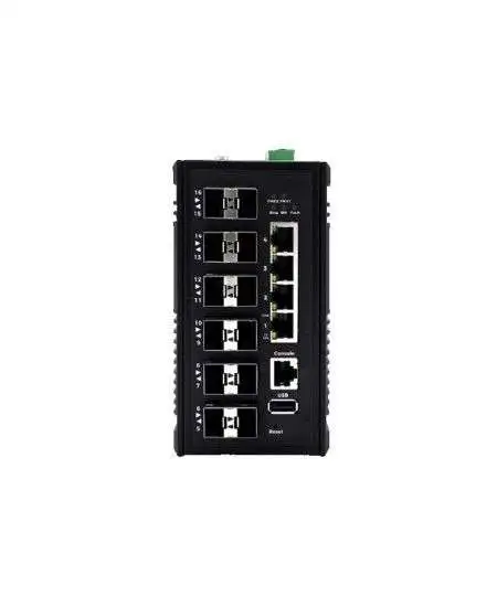 MS-0412XF محول ايثرنت صناعي 4x جيجابت ايثرنت و12x 1/10 جيجابت SFP+