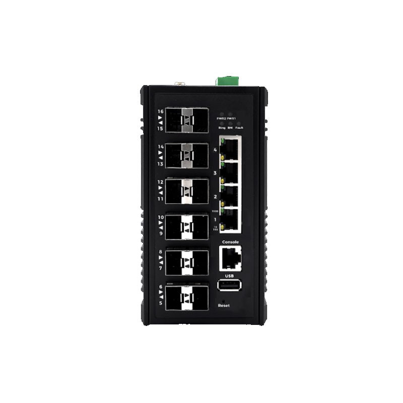 MS-0412XF Ethernet açarı 4x Gigabit Ethernet və 12x 1/10 Gigabit SFP+