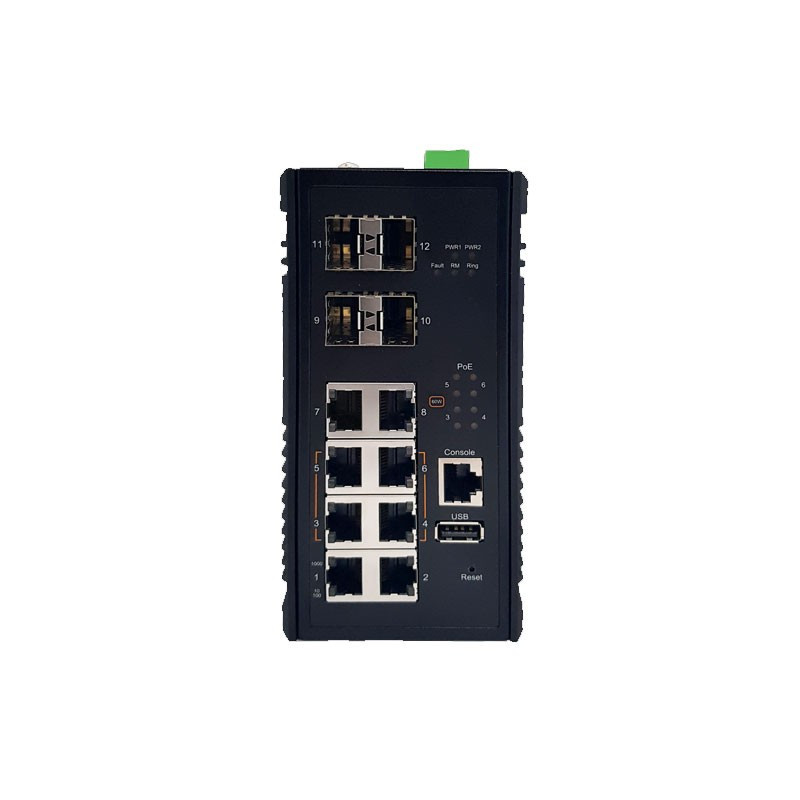 MH-0804G4 Ethernet switch with 8xGigabit and 4x60W PoE++ and 4xSFP