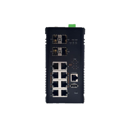MH-0804G4 Ethernet switch with 8xGigabit and 4x60W PoE++ and 4xSFP