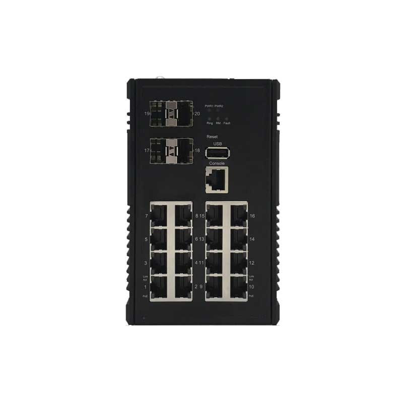 سوییچ صنعتی MP-1604GB کونتن با 16 پورتPOE+ و 4 پورت گیگابیت SFP