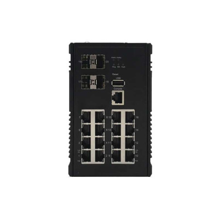 سوییچ صنعتی MP-1604GB کونتن با 16 پورتPOE+ و 4 پورت گیگابیت SFP
