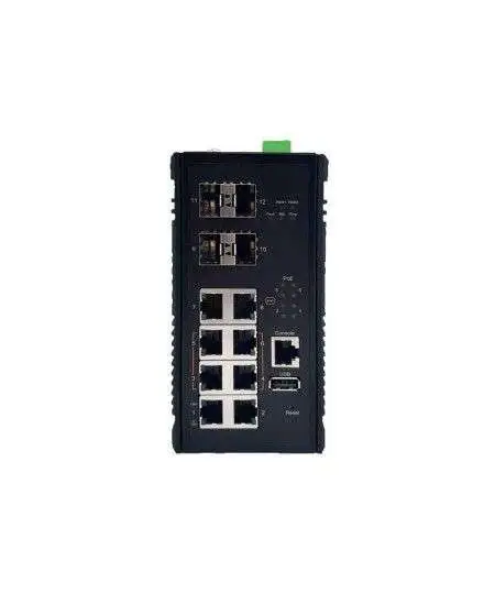 MH-0804X4 Industrial Ethernet Switch with 8x Gigabit POE++ 60W and 4xSFP 10G Slot