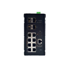 سوییچ صنعتی MH-0804X4 کونتن با 8 پورت 60 وات POE++ و 4 پورت 10گیگابیت SFP
