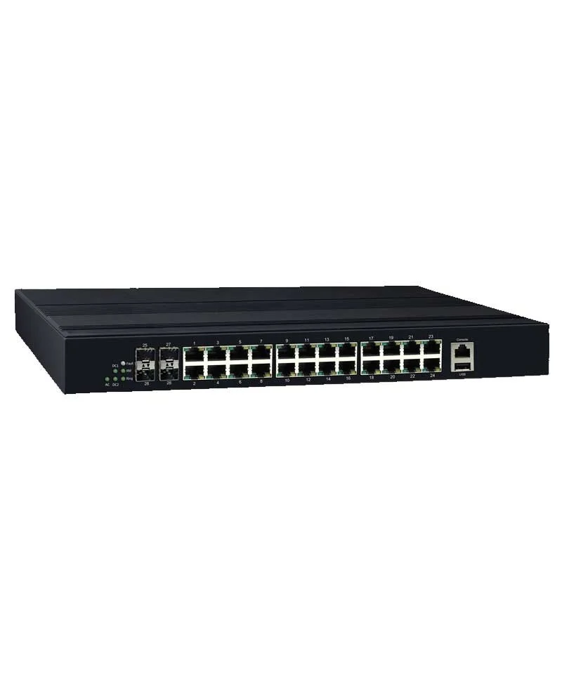 MP-2404X Industrial Ethernetn Switch with 24x Gigabit PoE+ and 4x1/10G SFP+