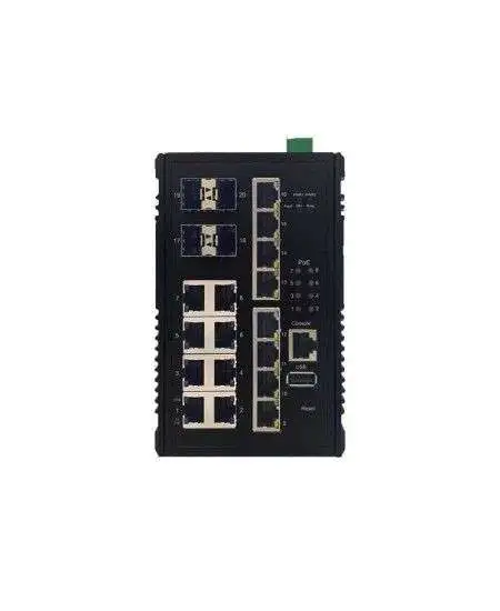 سوییچ لایه 3 صنعتی CS-1604G-T کونتن 16 پورت گیگابیت و 4 پورت 1/10گیگابیت SFP