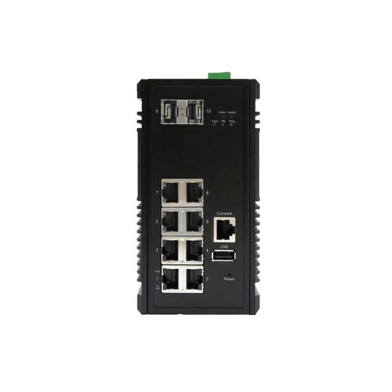 يحتوي المحول ذو الطبقة الصناعية الثالثة CS-0802X-T على 8 منافذ جيجابت ومنفذين SFP جيجابت يحتوي المحول ذو الطبقة الصناعية الثالثة CS-0802X-T على 8 منافذ جيجابت ومنفذين SFP جيجابت