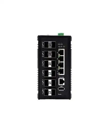 سوییچ لایه 3 صنعتی CS-0412XF-T کونتن 4 پورت گیگابیت و 12 پورت 1/10 گیگابیت SFP