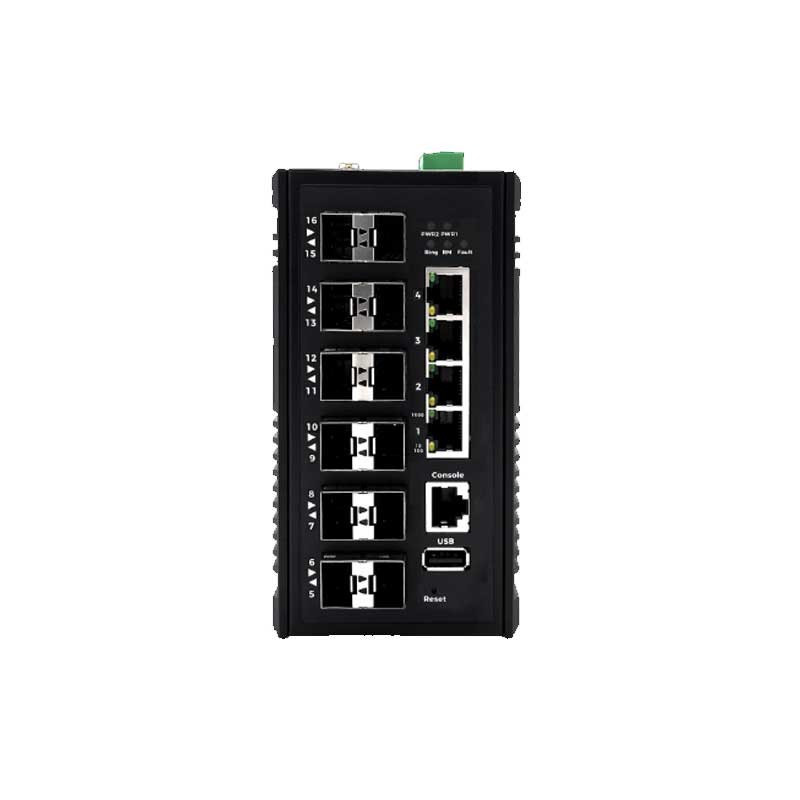 سوییچ لایه 3 صنعتی CS-0412XF-T کونتن 4 پورت گیگابیت و 12 پورت 1/10 گیگابیت SFP