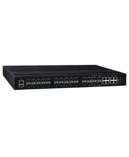 يحتوي المحول الصناعي ذو الطبقة الثالثة CS-0828X على 8 منافذ جيجابت و4 منافذ SFP 1/10 و24 منفذ SFP جيجابت