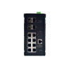 الطبقة الصناعية 3 محول CH-0804G4 تحتوي على 8 منافذ جيجابت مع 4 منافذ 60 واط و4 منافذ جيجابت SFP