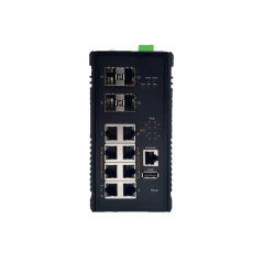 سوییچ لایه 3 صنعتی CH-0804G4 کونتن 8 پورت گیگابیت با 4  پورت 60 وات و 4 پورت گیگابیت SFP