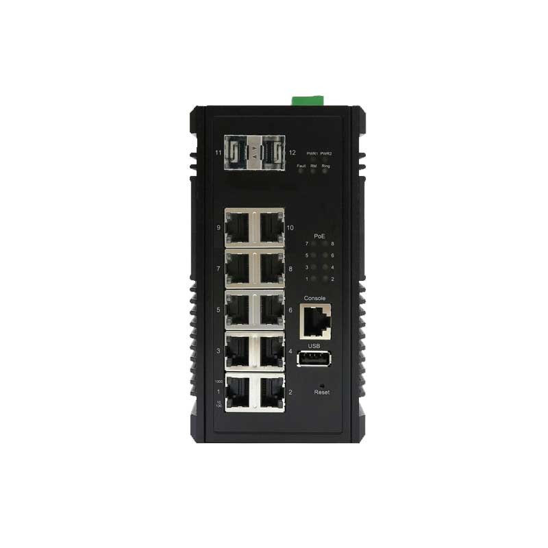 10x Gigabit, 8X30w və 2x10G SFP ilə CP-1002X-T L3 açarı