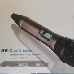 UHF-Dual Kanallı Simsiz Mikrofon