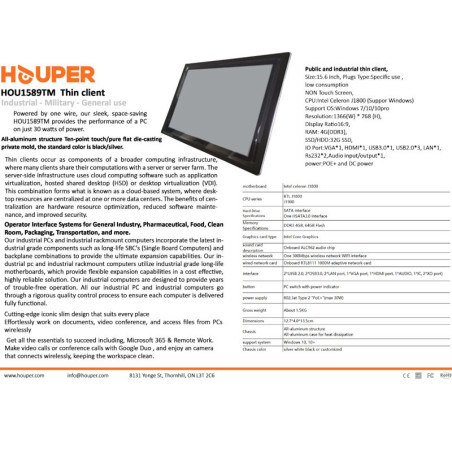 POE+ istehlakı ilə Houper sənaye və hərbi All-in-one